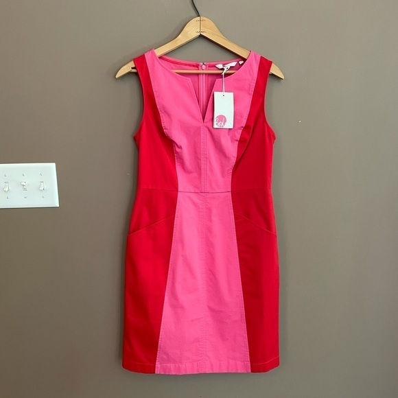 NWT Boden Helena Chino Dress Bright Colorblock 4P - Picture 3 of 13